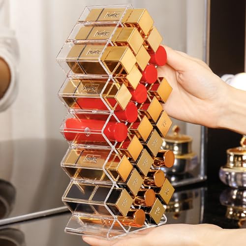 Organizador de lápiz labial, 56 ranuras para labios, soporte