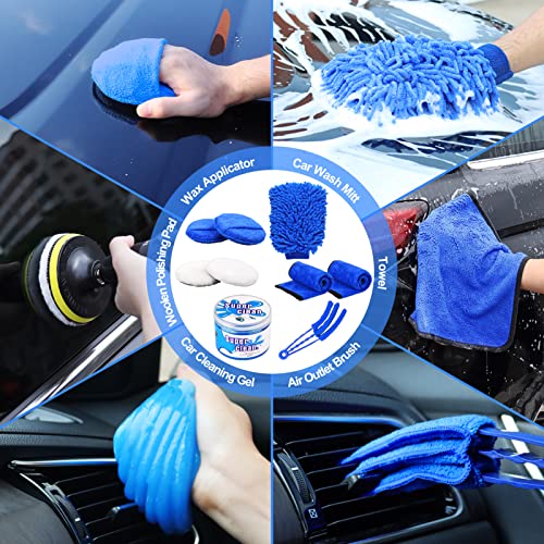 Kit de detalles de coche, juego de 35 cepillos para detallar