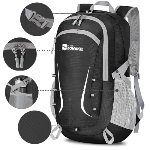 Zomake - Mochila de senderismo plegable resistente al agua,