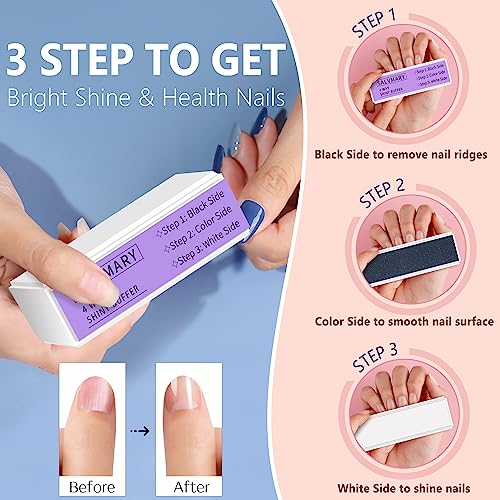 Kit de bloque de brillo de uñas, todo en uno, 4 vías, brilla