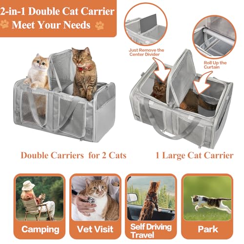 Transportador de gatos para 2 gatos – Transportador de masco