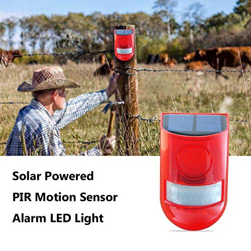 Alarma de luz solar de seguridad, 2 unidades IP65 impermeabl