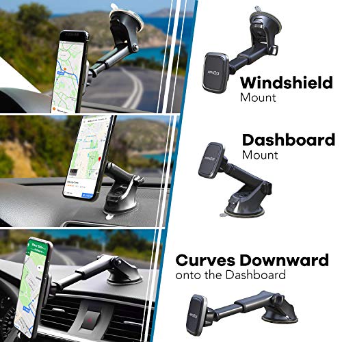 APPS2Car Soporte magnético 3 en 1 para teléfono de automóvil
