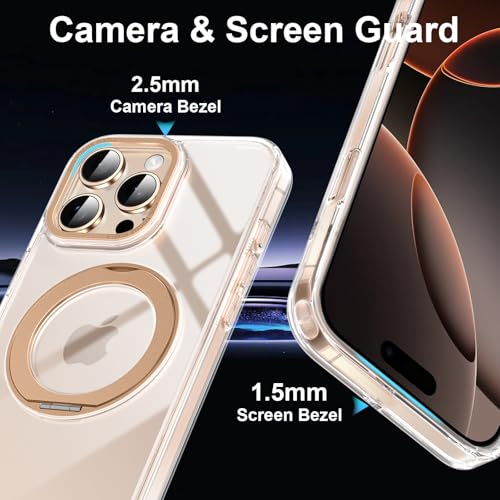 ZHK Funda magnética con anillo giratorio de 360° para iPhone