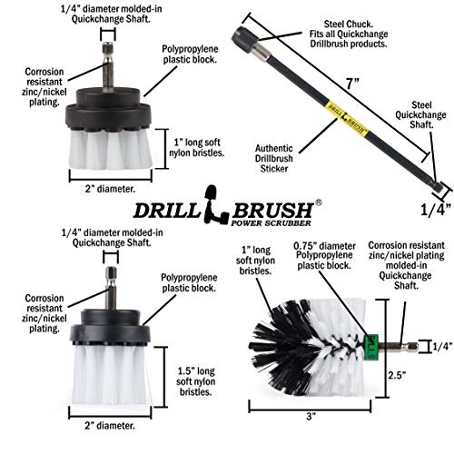 Kit de limpieza de Drill Brush, cepillos con conector para t
