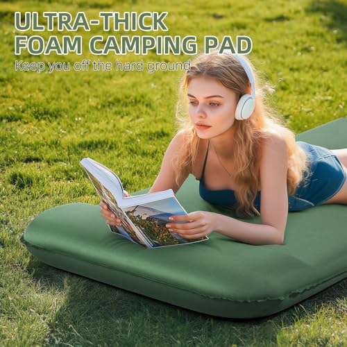Memory Sleeping Pad, 3.1" Ultra-Thick Sleeping Mats for Camp