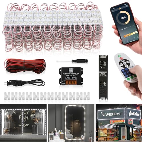 WICHEMI Luces LED de 100 pies para ventana frontal de tienda