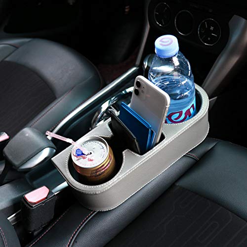 Expansor de portavasos para automóvil con funda de piel sint