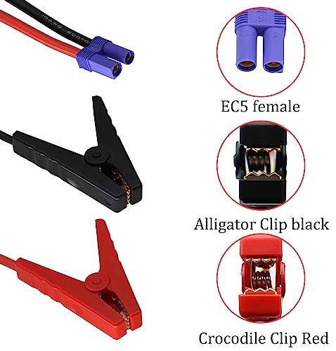 Cables de arranque de batería con abrazadera de cocodrilo a