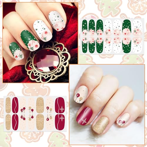 WOKOTO 12 hojas de 168 calcomanías de esmalte de uñas de Nav