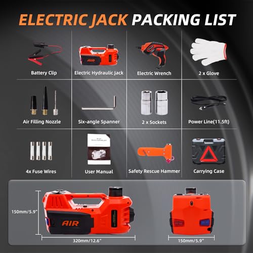STANDTALL Kit de gato eléctrico de 5 toneladas y 12 V para a