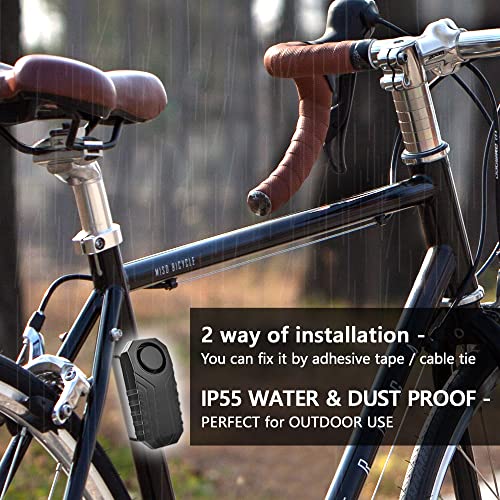 Alarma de bicicleta de 113dB con control remoto, sensor de m