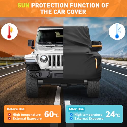 Funda impermeable para automóvil compatible con Jeep Wrangle