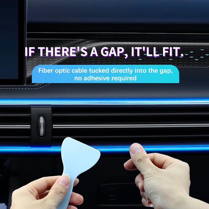 Luces de neón para interiores de coche, tira de luces LED co
