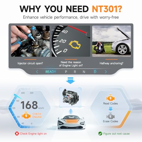 FoXWELL NT301 OBD2 escáner profesional mejorado OBDII lector