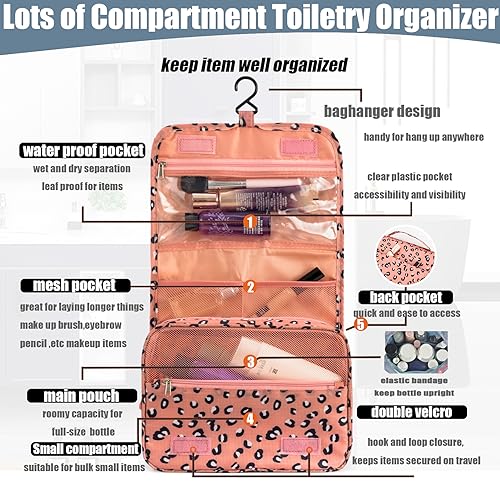 L & FY - Neceser de viaje colgante para mujer, organizador d