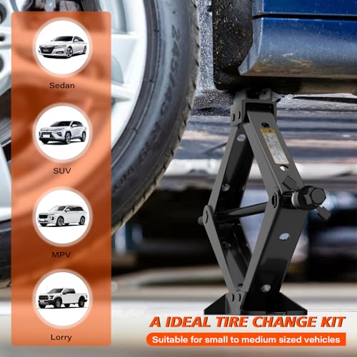 IMAYCC Gato de tijera para coche/SUV/MPV - Kit de gato de co