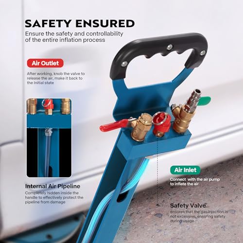 SPECSTAR Gato de bolsa de aire de 3 toneladas con ruedas, ga
