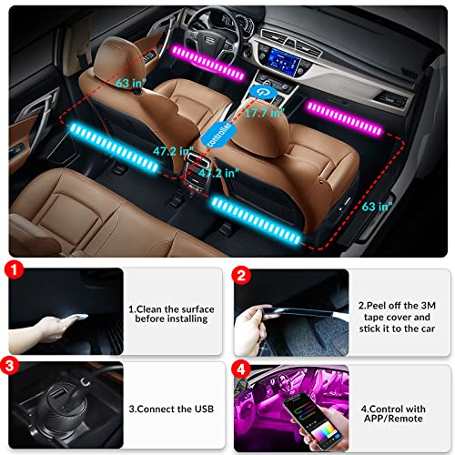 Luces interiores para automóvil, diseño 2 en 1, 5 V, 2.1 A,