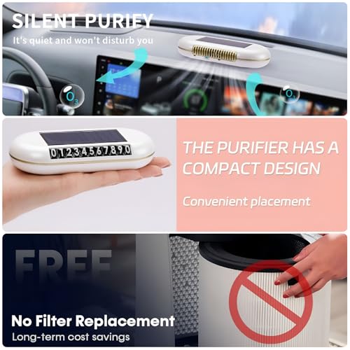 Purificador de aire de automóvil alimentado por energía sola