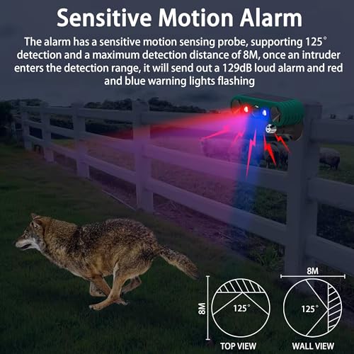 Alarma solar con sensor de movimiento para interiores y exte