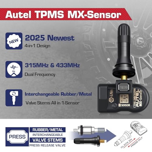 Autel TPMS MX Sensor 315 433Mhz 2 en 1 Sensores de neumático