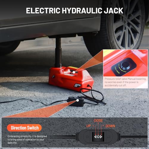 E-HEELP Gato eléctrico para coche de 5 toneladas, potente ga