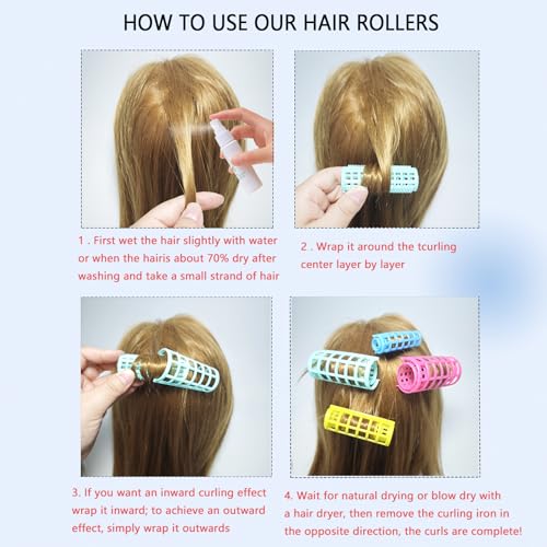 ZMD 20 rodillos de plástico para el cabello, de 0.98 pulgada
