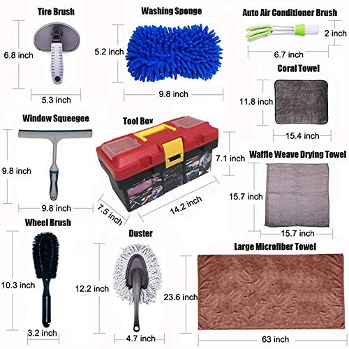 Kit de herramientas de limpieza de automóviles, kit de herra
