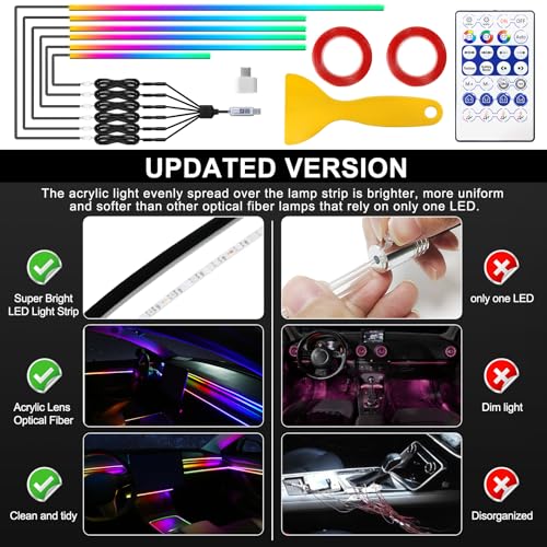 Tesla Model 3/Y/S/X Dreamcolor - Tira de luz LED de acrílico