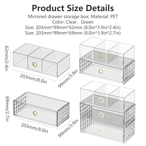 DASITON Organizador de maquillaje, cajones apilables para es