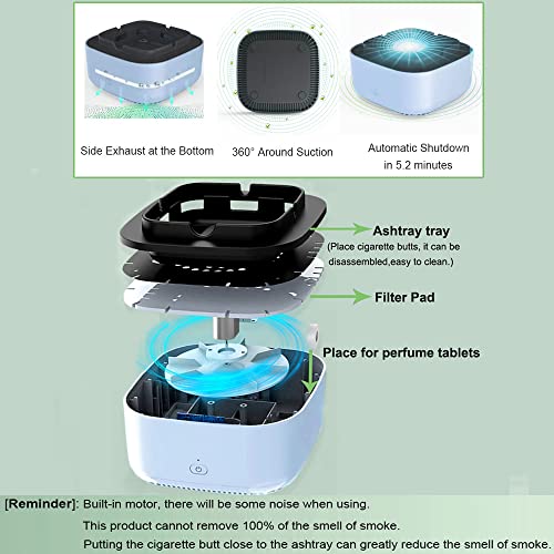 Cenicero para interiores Cenicero recargable USB Ceniceros p