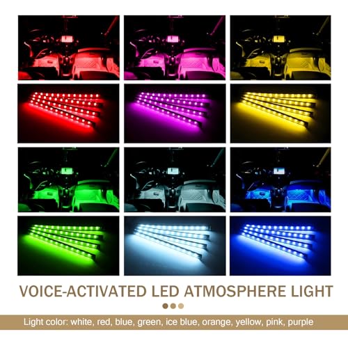 Kit de 4 luces LED para interior de automóvil y tiras de luc