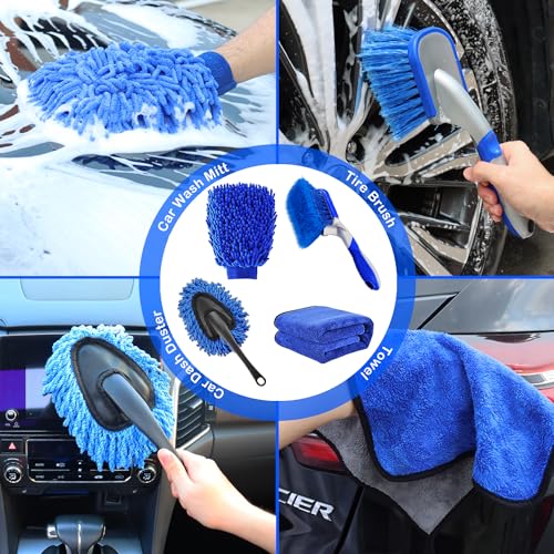 Kit de cepillo de lavado de automóvil de 62 pulgadas con man