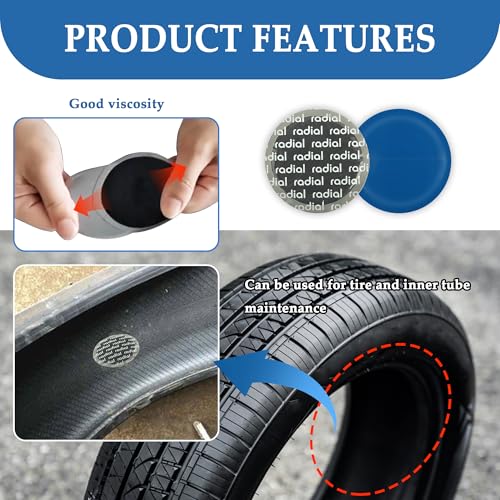 OFBAND Kit de parches de neumáticos de automóvil de 15 pieza