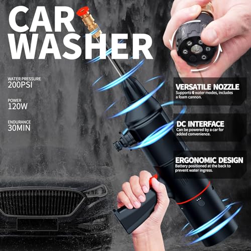 Kit de limpieza 4 en 1, lavadora eléctrica inalámbrica con b