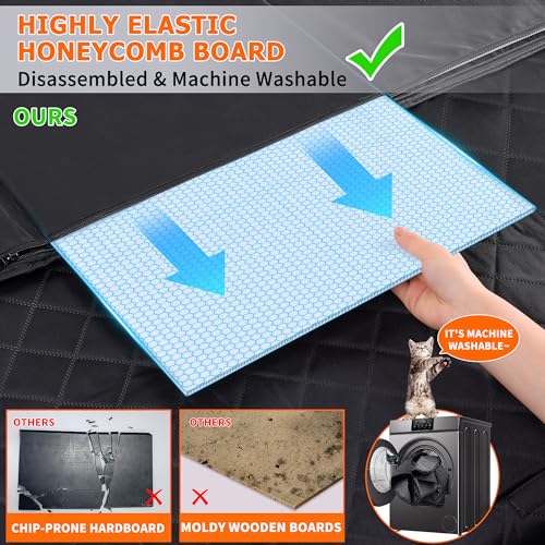 Extensor de asiento trasero para perros, parte inferior dura