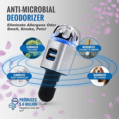 Purificador de aire de auto, 3 en 1 de acero inoxidable de a