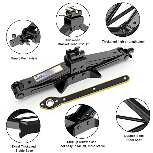 IMAYCC Kit de gato de automóvil, gato de tijera para automóv