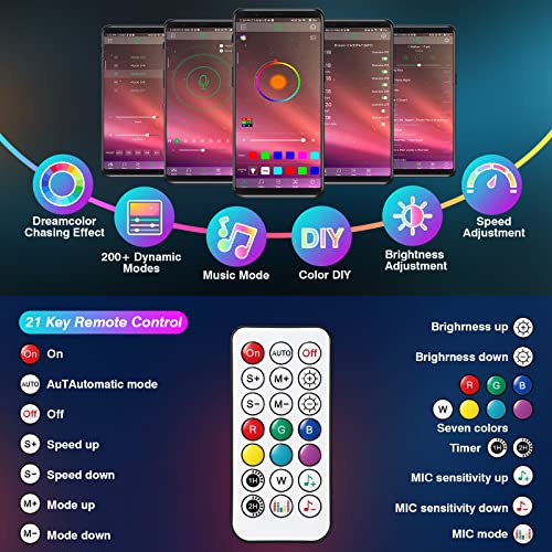8 cápsulas RGB+IC LED Rock Lights para carrito de golf, cami