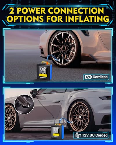 Auxpower Inflador de neumáticos H4, compresor de aire portát