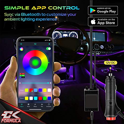 CK Formula Luces LED interiores, 16 millones de colores RGB,