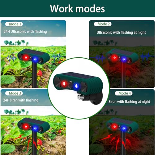 Alarma solar con sensor de movimiento para exteriores, 2 x 1