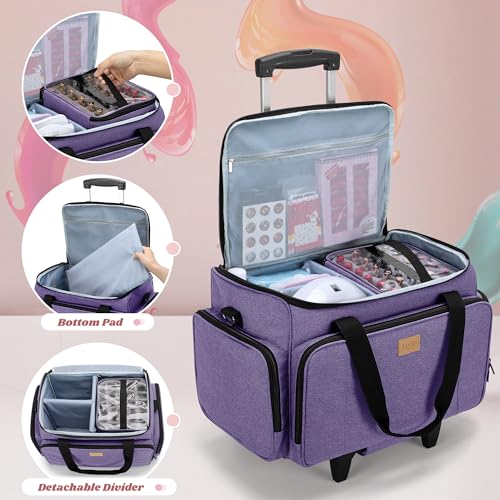LUXJA Organizador de esmalte de uñas rodante con capacidad p