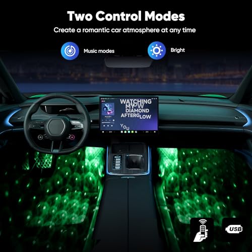 Luces interiores LED para automóvil, iluminación ambiental R