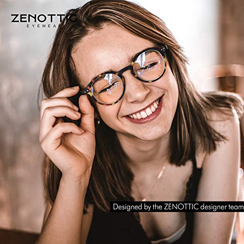 Zenottic - Lentes redondos con diseño de bloqueo de luz azul