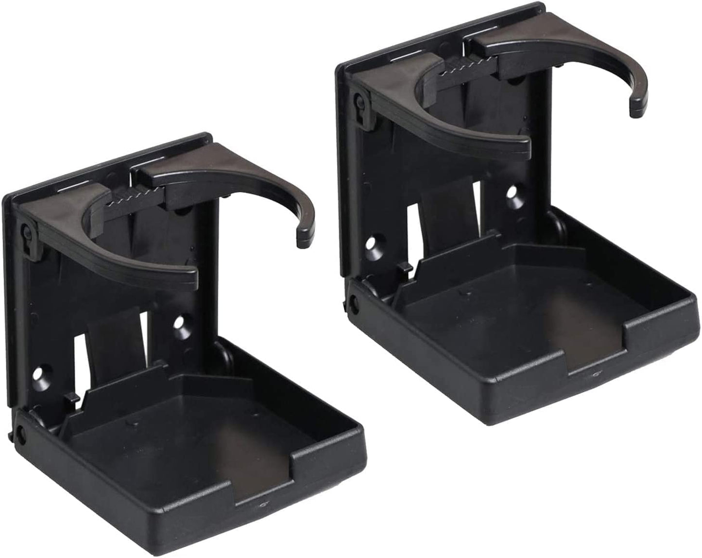 2 soportes plegables ajustables para bebidas con tornillos y
