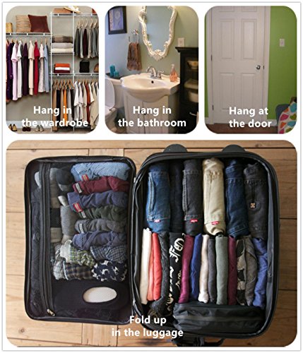 Neceser de viaje plegable transparente para colgar y guardar