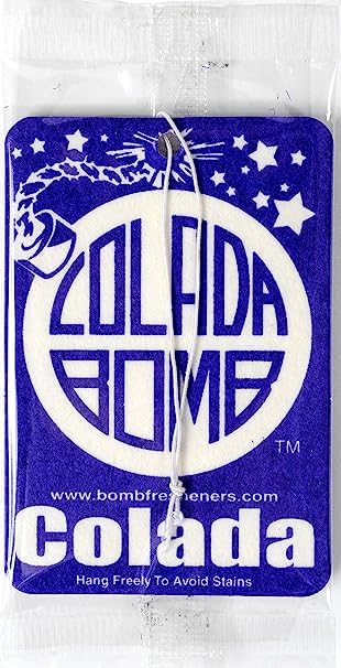 Colada Bomb - Ambientador para automóvil, paquete de 4 unida