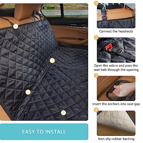 Funda de asiento de automóvil para perro para asiento traser